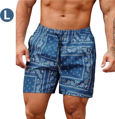 Nivard Zwembroek Heren - Zwem Broek Mannen - Badkleding - Zwemmen - Jongens - Swimming Shorts - Zomerbroek - Met Zakken - Marineblauw - Maat L