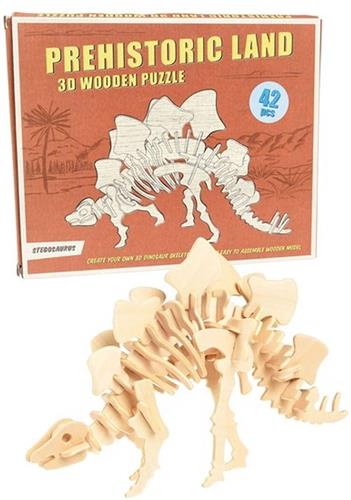 3D houten puzzel Prehistoric Dinosaurus - Stegosaurus - Rex London