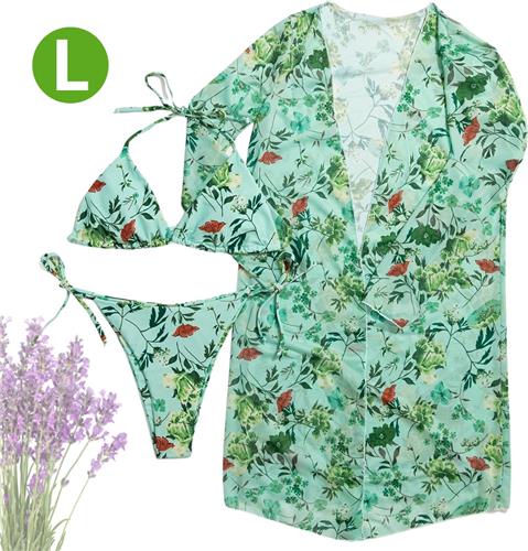 Livano Bikini Dames - Meisjes Bikini - Badpak - Push Up - Vrouwen Badkleding - Zwemmen - Sexy Set - Top & Broekje - Smaragd Groen - Maat L