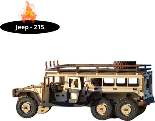 Livano Bouwpakket Hout - Kinderen - Volwassenen - Bouwpakketten Volwassenen - Boot - Houten Puzzel - 3D - Jeep