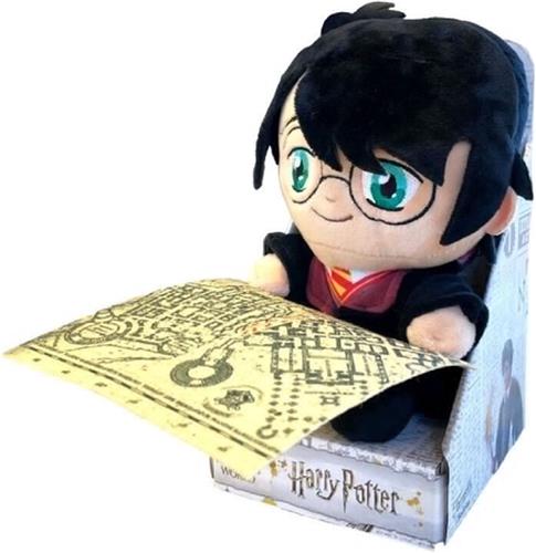 Harry Potter Zittend met Kaart Pluche Knuffel 25 cm - Speelgoed Knuffels - Knuffelpop voor Kinderen Jongens Meisjes - Ron, Hermione, Voldemort, Hagrid, Snape, Dumbledore, Dobby
