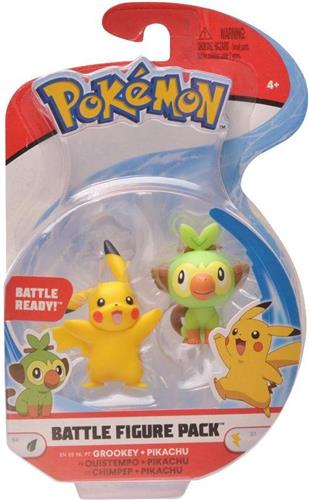 Pokemon: Battle Figure Pack - Grookey vs. Pikachu