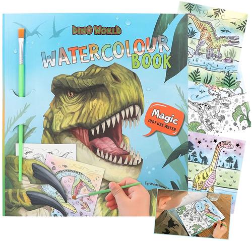 Depesche - Dino World waterverf kleurboek