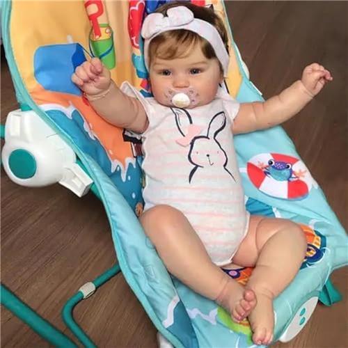 Pop van 50 cm-Realistische Reborn Babypop - Handgemaakt Vinyl Lichaam - Met Haar en Anatomisch Correcte Details - Geschikt voor Kinderen vanaf 3 Jaar