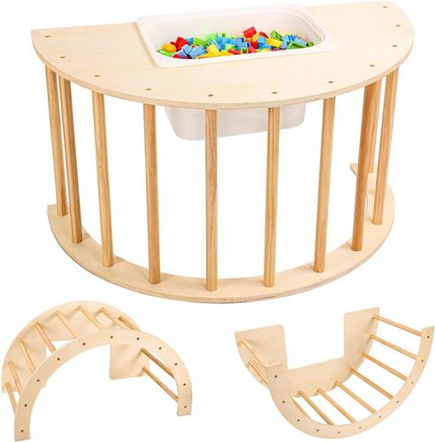 Lexium Klimboog - Klimboog met kussen - Klimboog kussen - Houten Klimbrug - Klimboog Inclusief Kussen - Kinderspeelgoed