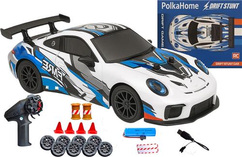 PolkaHome® Zeer snelle RC auto drift - RC drift car - RC car - RC auto drift speelgoed - Drift auto afstandsbestuurbaar 20km/uur 1:24 Afstandsbediening Driftauto, 2.4Ghz 4WD Afstandsbediening Auto, bestuurbare auto, Speelgoed voor jongens en meisjes