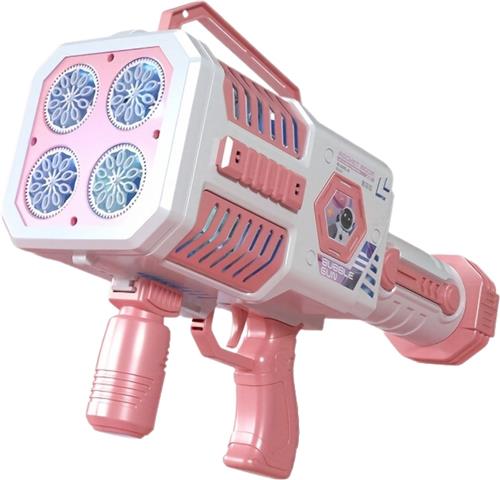 Livano Bellenblaas Pistool - Bellenblazer - Bellenblaas Speelgoed - Bubble Blaster - Bellenblaasmachine - Speelgoed - Met Licht - Roze