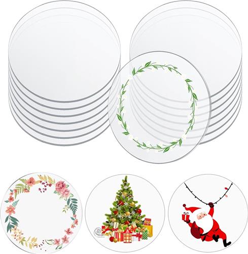 Inovra ® Aantal van 10 Transparante Ronde Acryl Schijven voor Graveren en Creatieve Toepassingen