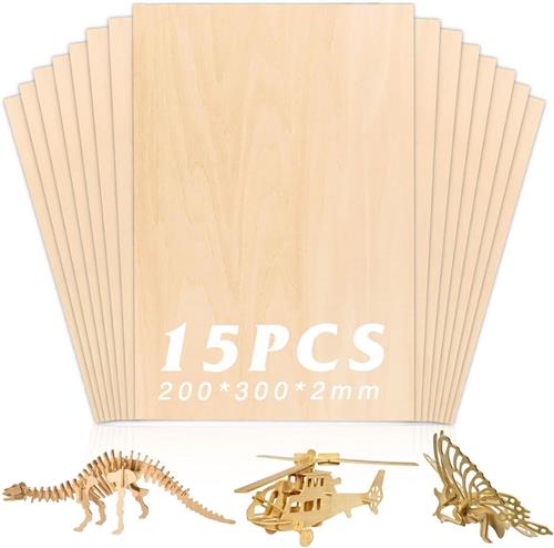 Inovra ® Creatieve Houten Panelen Set van 15 voor Diverse Ambachtelijke Projecten en DIY Toepassingen