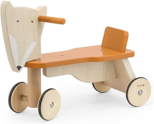 Trixie Houten Fiets - Mr. Fox - Loopfiets met 4 wielen - Speelgoed voor Kinderen - Vanaf 1 jaar - Voor Jongens en Meisjes - FSC