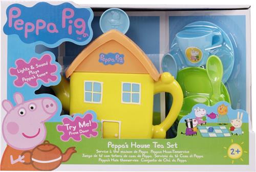 Peppa Pig Huis Theeset  Cadeau voor Pasen - Theeservies speelgoed met Kopjes en Suikerpot  Geschenk voor Kinderen  Thee Huis met Melkkan  Vanaf 3 jaar