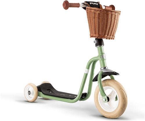 Kinderstep - Puky R1 - Retro groen - Met mandje - Vanaf 2 jaar