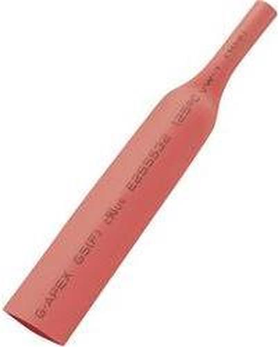 TRU COMPONENTS 1566770 Krimpkous zonder lijm Rood 25 mm 12.50 mm Krimpverhouding:2:1 5 m