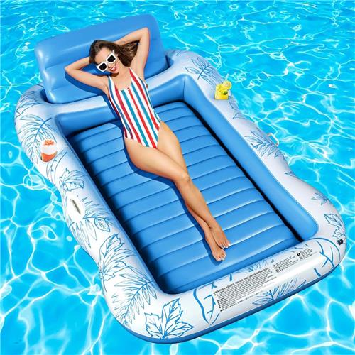 Lexium Tanning bed  Tanning pool  Opblaasbaar luchtbed  Zwembadmatras met rugleuning  Zwembad ligbed volwassenen  Drijvend luchtbed  Pool float  Opblaasbare tanning lounger  Luchtbed met bekerhouder 