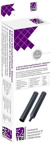TRU COMPONENTS T1904CA048 Krimpkous met lijm Zwart 33 mm 5.50 mm Krimpverhouding:6:1 1 stuk(s)