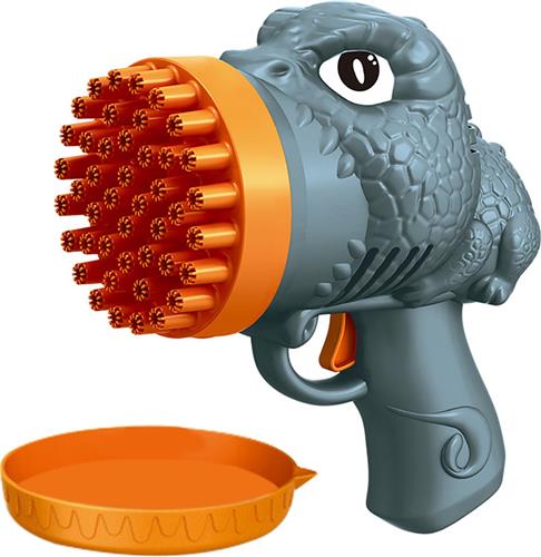 Livano Bellenblaas Pistool - Bellenblazer - Bellenblaas Speelgoed - Bubble Blaster - Bellenblaasmachine - Speelgoed - Dino - Grijs