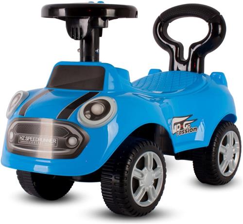 sun baby Loopauto vanaf 1 jaar, auto voor babys, indoor kinderauto met geluiden, grote kunststof wielen, Kantelbeveiliging, beperkt draaivermogen (Blauw)