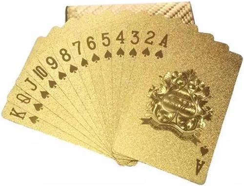 New Age Devi - "Geplastificeerde Luxe Gouden Speelkaarten / Pokerkaarten"