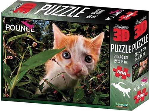 National Geographic 3D puzzel Pounce cat 500 stukjes