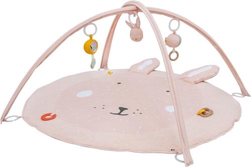 Trixie Speelmat/ Activiteitenboog Mrs. Rabbit - Speelboog voor Baby - Zachte Activiteitenboog - Speeltapijt konijn - Roze