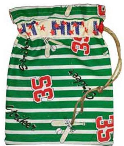 Toetie & Zo Handgemaakte Knikkerzak 35, groen, rood, knikkeren