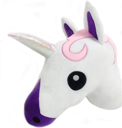 Eenhoorn Knuffel kussen - 32x32cm - Pluche cadeau - kraamcadeau - sierkussen - meisjes slaapkamer cadeau