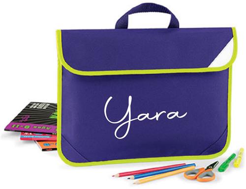 Knutseltas - paarse tas om knutselgerief of boeken in op te bergen - ideaal om leuke spullen mee te nemen op vakantie - gepersonaliseerd met naam