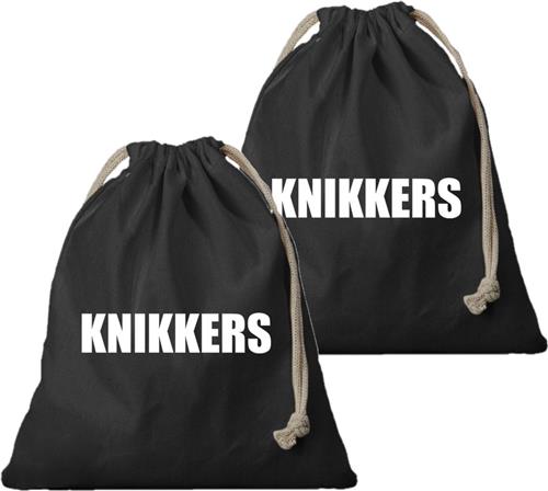 2x Katoenen knikkerzak bedrukt met knikkers zwart voor jongens en meisjes - Opbergzakje knikkers - Grote knikkerzaken