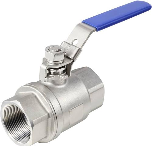 TRU COMPONENTS TC-2PC-DN40-316 TC-12770364 Standaard kogelkraan Schroefdraad (binnen): G1 1/2 64 bar (max) 1 stuk(s)