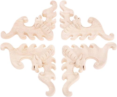 Goodivery ® Elegante Houten Hoekversieringen Met Dierenmotief Voor Meubels En Wanden