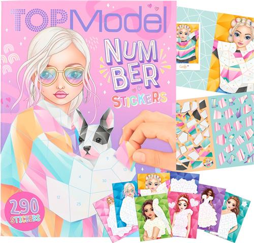 Depesche - TOPModel nummer stickers Fantasy - stickerboek