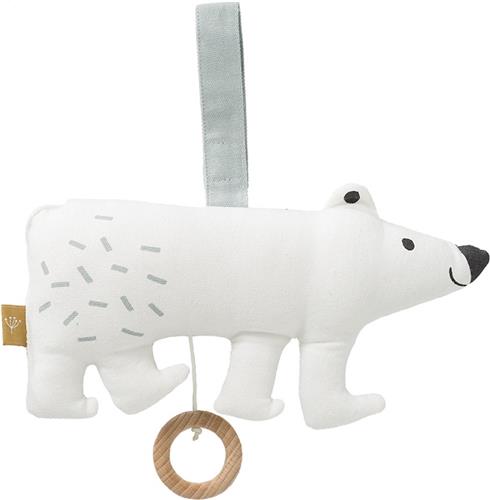 Fresk Muziekdoos - 19 x 11 cm - Muziekbox met Kalmerend Deuntje - Kraamcadeau - Baby Cadeau - Wit - Polar Bear