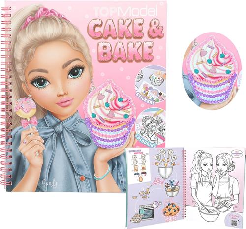 Depesche - TOPModel Cake & Bake kleurboek met pailletten