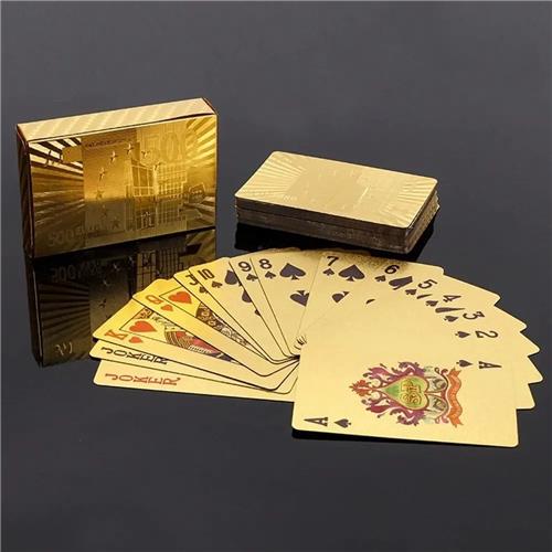 CHPN - Speelkaarten - Kaarten - Goudkleurige speelkaarten - Waterafstotend en Vouwbestendig - Pokerkaarten - Chique kaartspel - Kaartspel - Cards