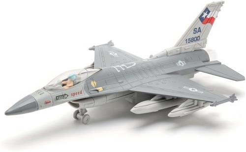 Bovista Vliegtuig Speelgoed - Straaljager Vliegtuig - Straaljager Model - Model Vliegtuig - Metaal - F16-grijs