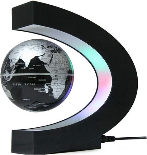 oCreon Zwevende Wereldbol met LED Verlichting en Aanraakschakelaar - Magnetische Levitatie Lamp