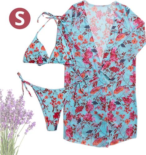 Livano Bikini Dames - Meisjes Bikini - Badpak - Push Up - Vrouwen Badkleding - Zwemmen - Sexy Set - Top & Broekje - Diep Hemelsblauw - Maat S