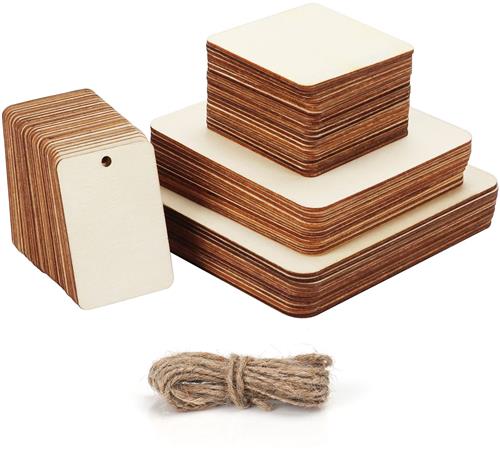 Unyqoos ® Creatieve Houten Platen Set voor Knutselprojecten - 66 Stuks in Verschillende Maten