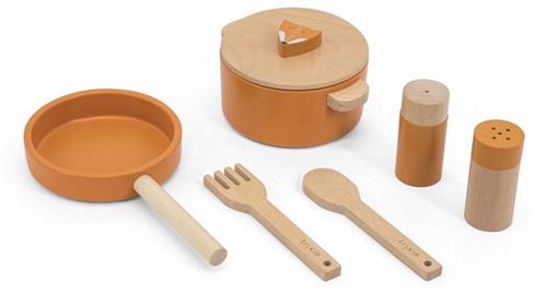 Trixie Houten Kookset - Mr. Fox - Speelgoed voor Kinderen - Keukengerei - Vanaf 2 jaar - Voor Jongens en Meisjes - FSC