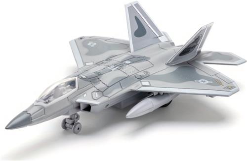 Bovista Vliegtuig Speelgoed - Straaljager Vliegtuig - Straaljager Model - Model Vliegtuig - Metaal - F22-Grijs