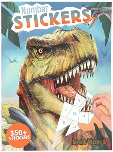 Depesche - Dino World Nummer Stickers stickerboek