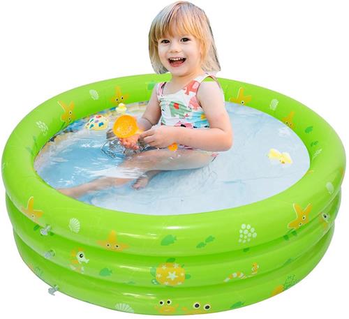 Unyqoos® Opblaasbaar Rond Kinderzwembad voor Buitenplezier - Ideaal voor Zomerfeestjes en Spel