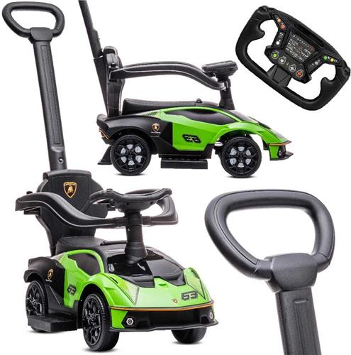 Duwauto voor kinderen, Loopauto vanaf 1 jaar met duwstang, kinderauto Essenza SCV12, Aauto kinderen (Groen)