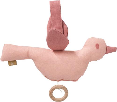 Fresk Muziekdoos - 19 x 11 cm - Muziekbox met Kalmerend Deuntje - Kraamcadeau - Baby Cadeau - Roze - Bird