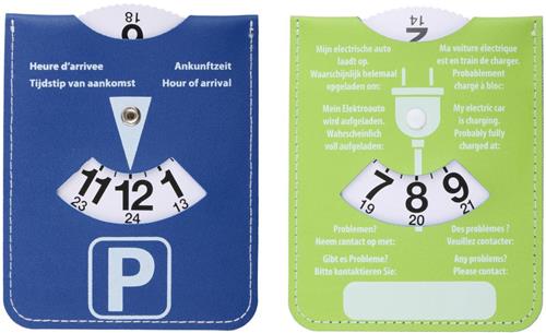 Dunlop Vehicle - Parking disc electrical vehicl - Parkeerschijf - Pvc (Pvc) - blauw/groen