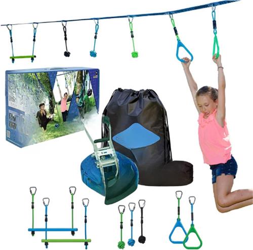 Jungle Line Starter Set  Slackline & Klimparcours  Compleet Outdoor Avonturenpakket voor Kinderen & Volwassenen