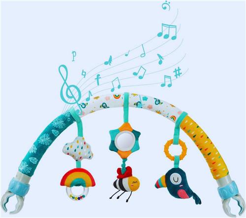 Multifunctioneel Kinderwagen- En Reiswandelwagen Speelgoed  Baby- En Peutervriendelijk Met BB-Rammelaar - Verstelbare Clips & Speels Ontwerp