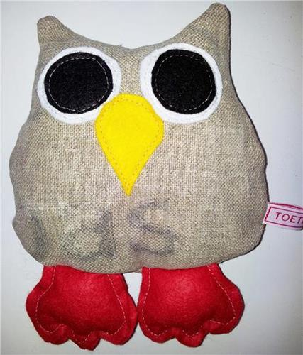 Toetie & Zo Handgemaakte Knuffel - Uil - PTT Post - Beige - Speelgoed - Baby - Kind