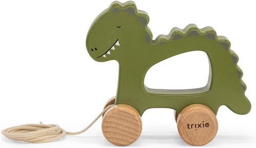 Trixie Houten Trekspeeltje - Mr. Dino - Voor de eerste stapjes - Babyspeelgoed - Voor Jongens & Meisjes - Dinosaurus