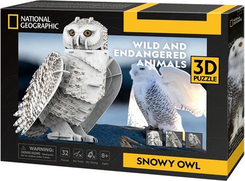 National Geographic 3D Puzzel NG Sneeuw Uil